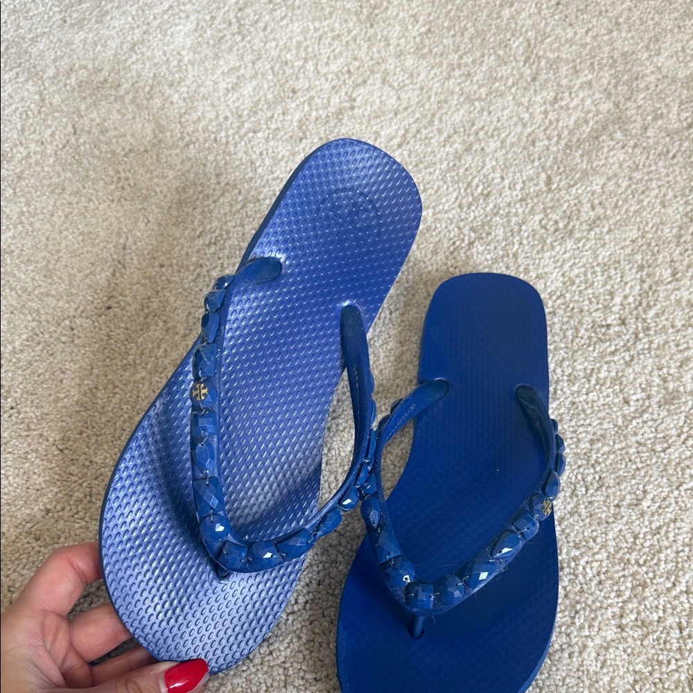 Tory Burch Blue Sandals - Picture 4 of 6